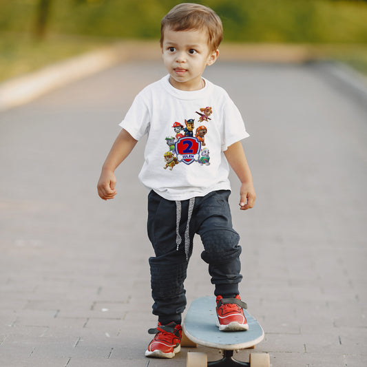 Camiseta personalizada con personajes de La Patrulla canina