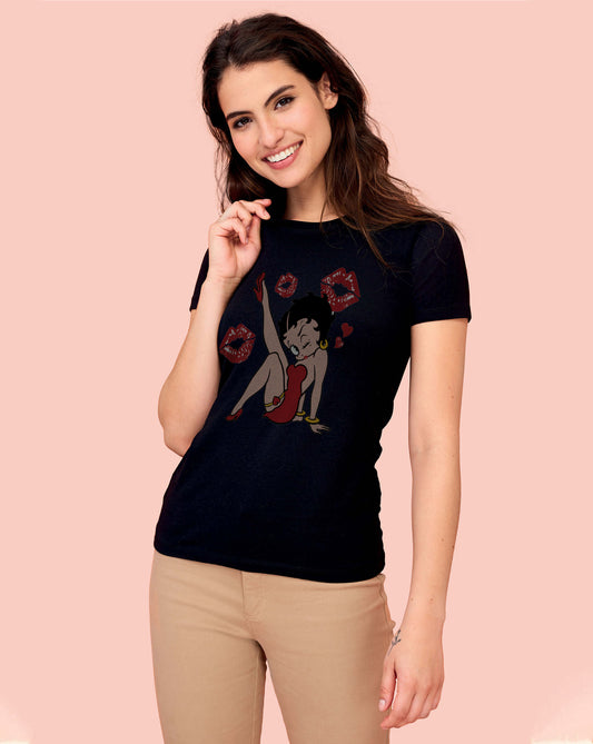 Camiseta personalizada Betty Boop besos