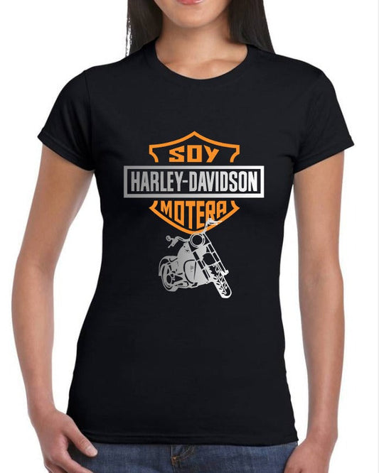 camiseta personalizada mujer Harley soy motera