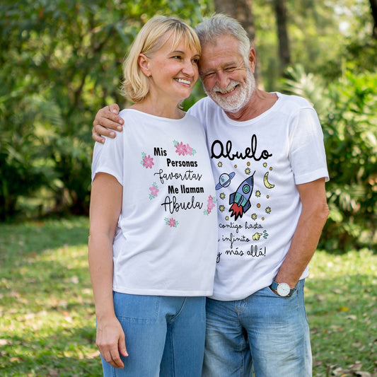 camiseta blanca abuelo abuela