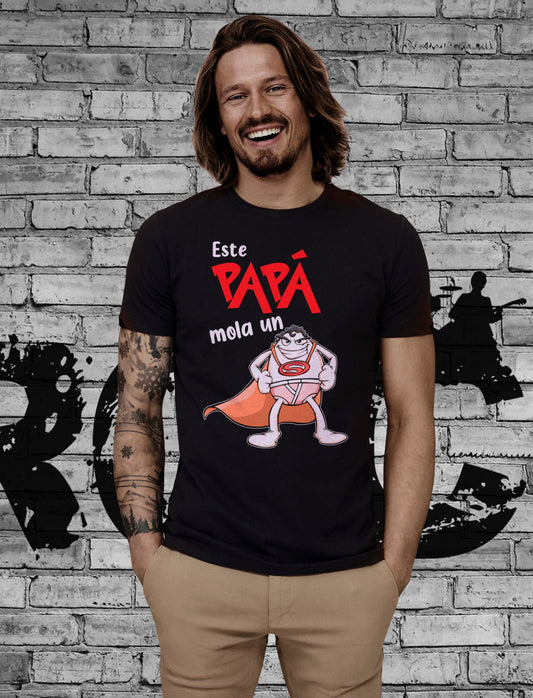 Camiseta personalizada este papá mola un huevo